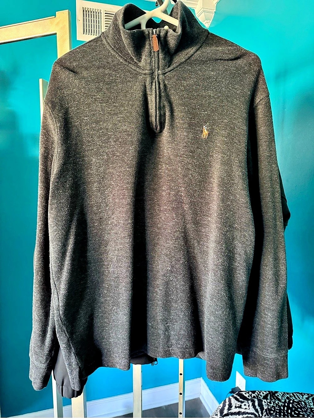 Polo Ralph Lauren Men's Half-Zip Pullover Sweater Gray Large